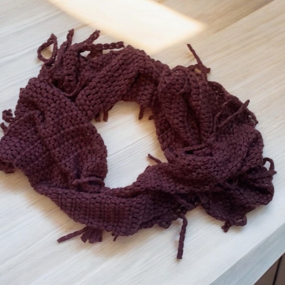 Burgundy Infinity Scarf - Picture 2 of 4